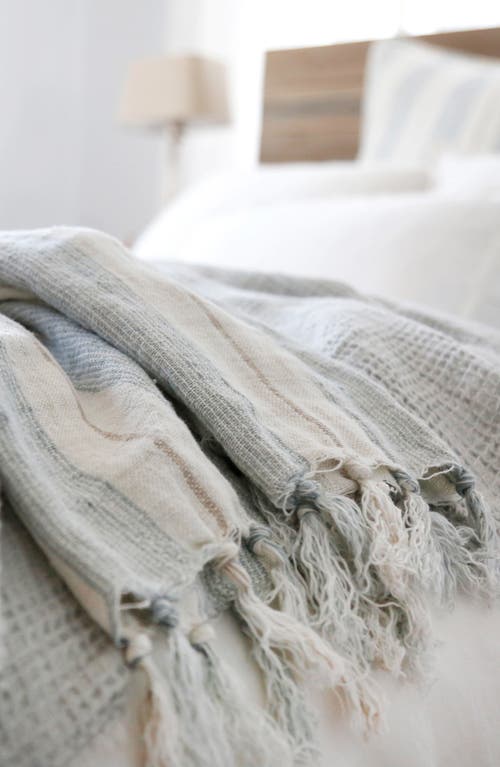 Pom Pom At Home Laguna Blanket In Ocean/natural