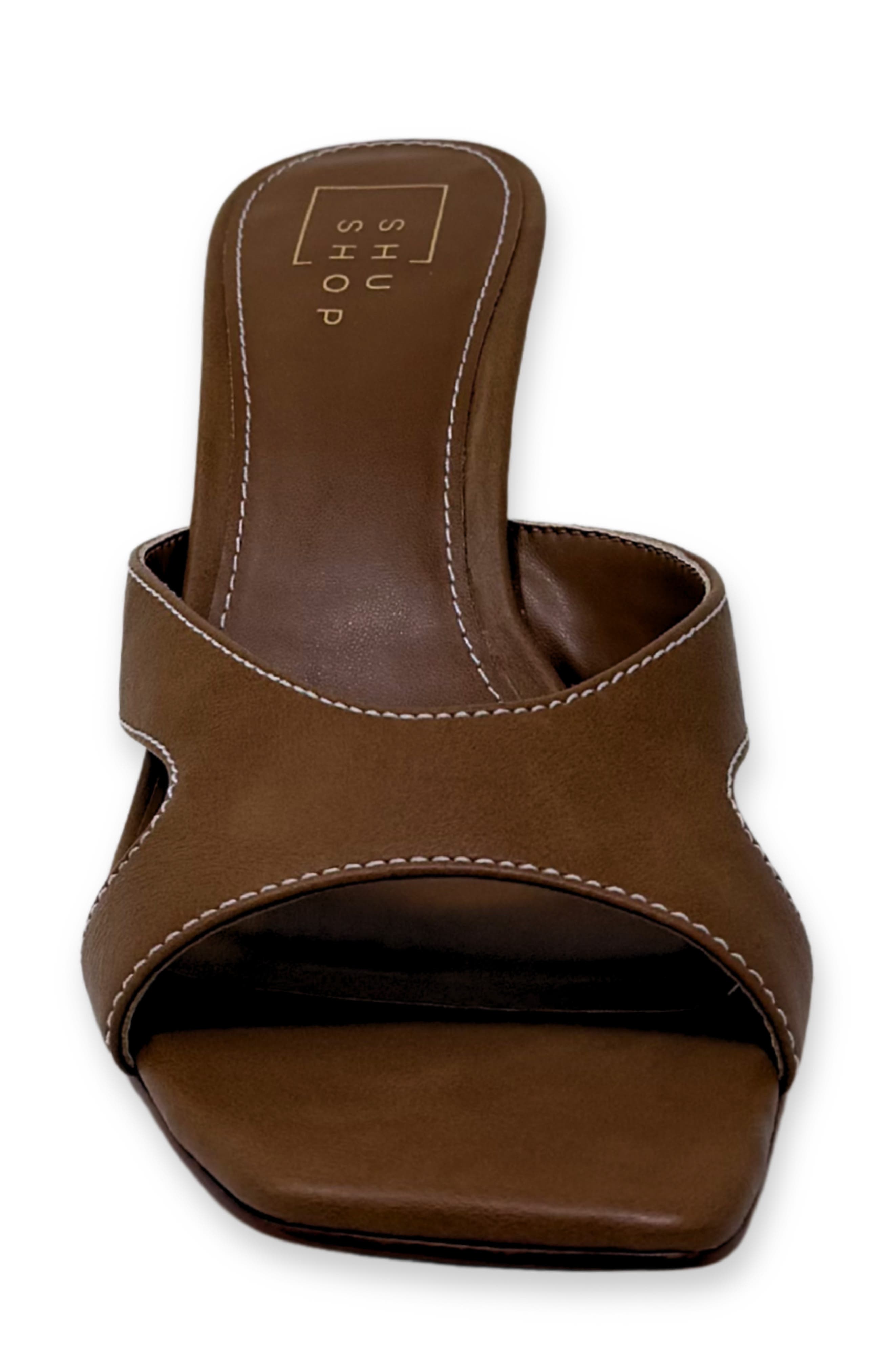 Fargo Slide Sandal, Alternate, color, BROWN