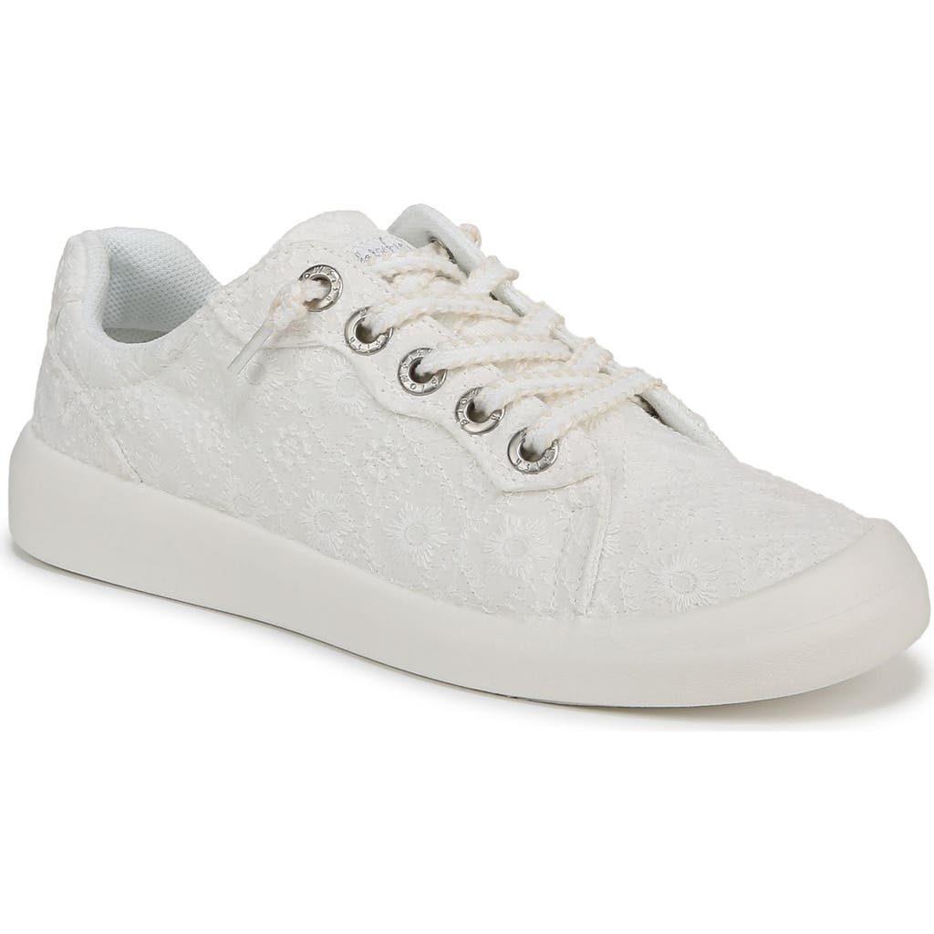 Blowfish Malibu Boardwalk Low Top Sneaker In White Lace Fabric