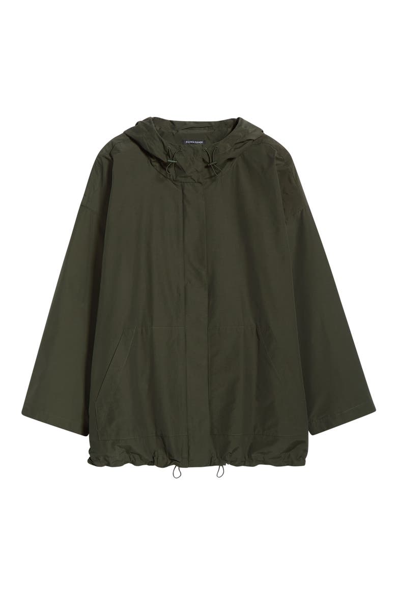 Hooded Organic Cotton & Recycled Nylon Jacket, Alternate, color, WOODLAND