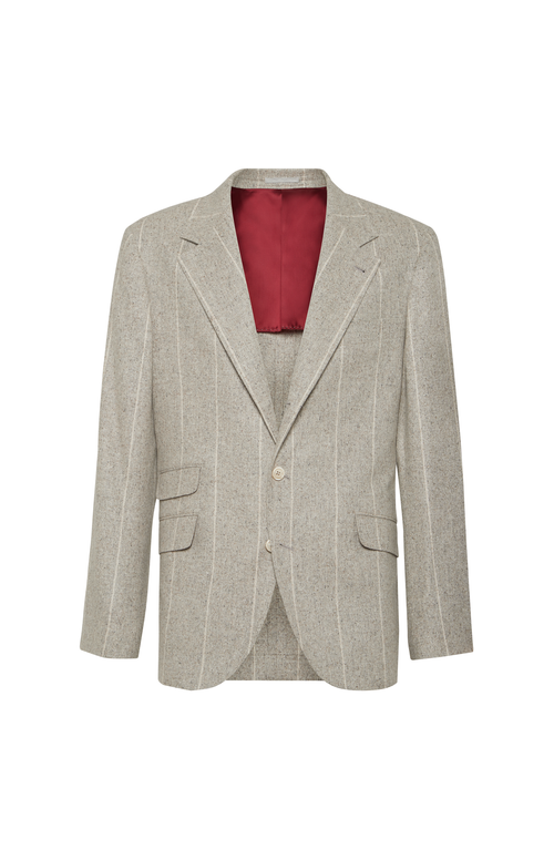 Brunello Cucinelli Deconstructed Cavallo Blazer In Gray