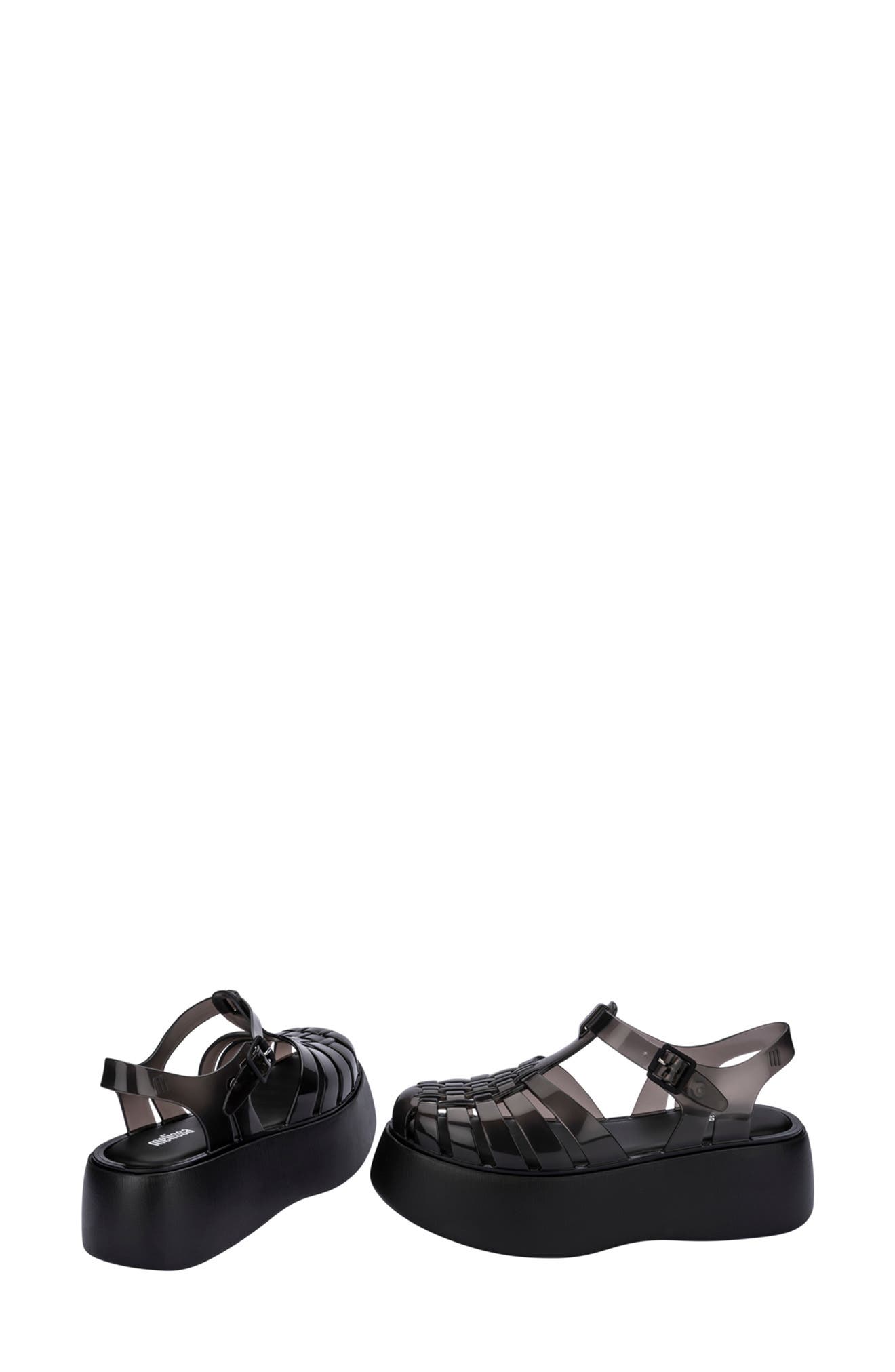 Possession Plato Platform Jelly Sandal, Alternate, color, BLACK