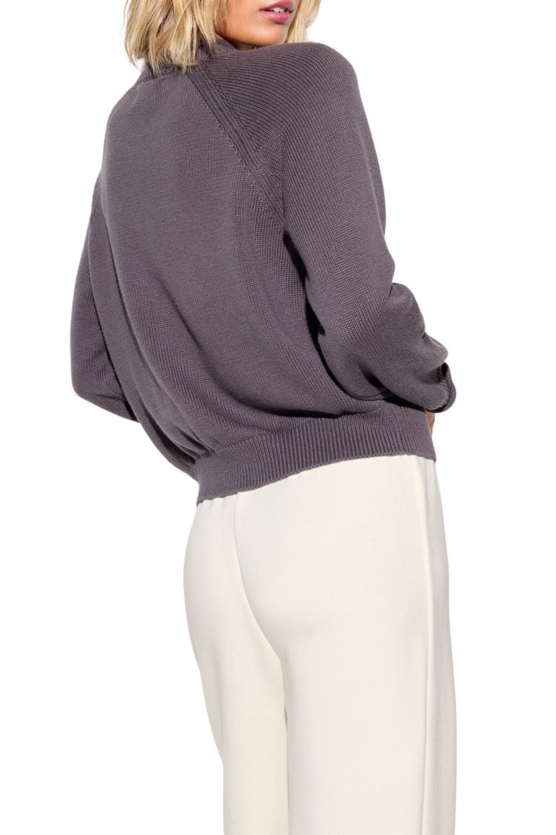 Energy Flow Seek Cotton & Cashmere Sweater, Alternate, color, VINTAGE BLACK