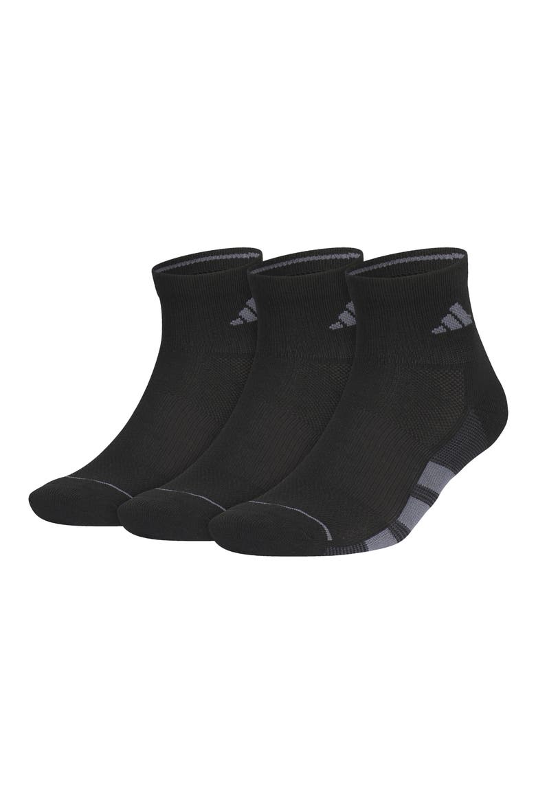 Superlite All Day 3-Pack AEROREADY Quarter Training Socks, Main, color, BLACK/ GREY/ NIGHT GREY