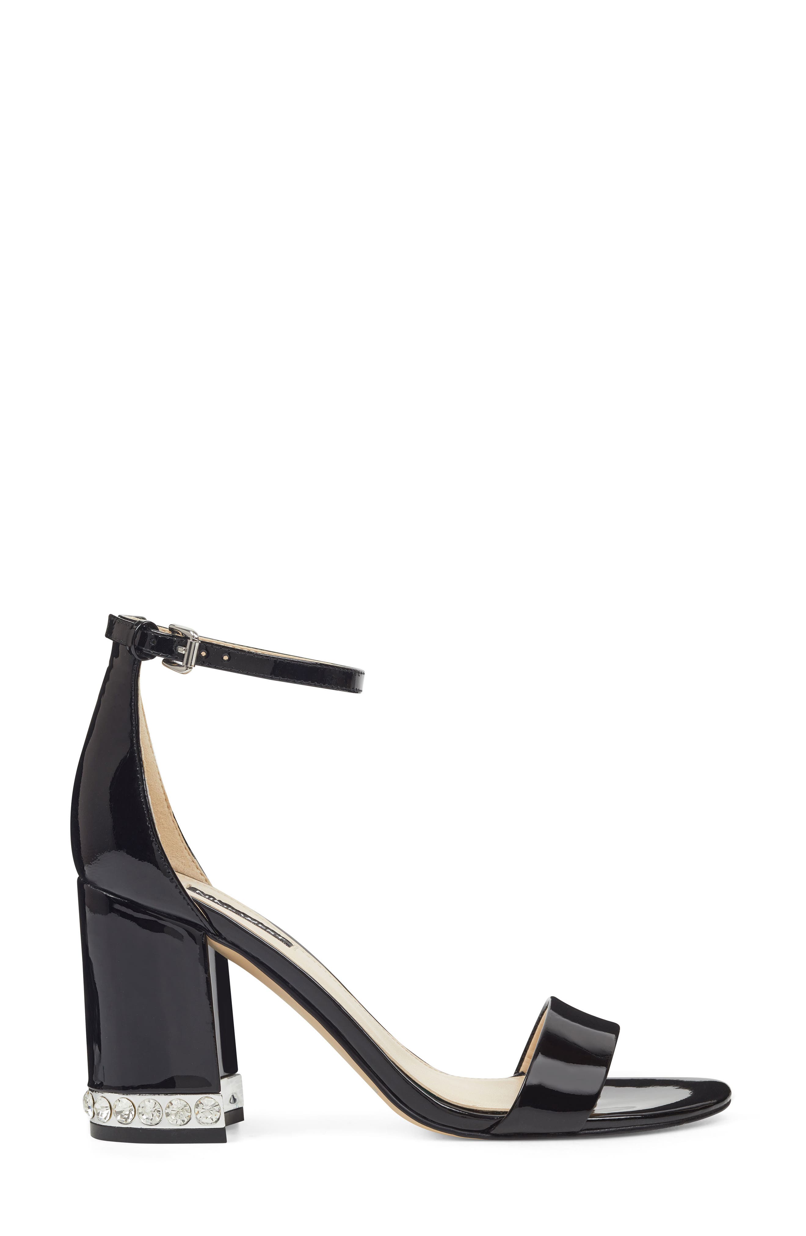 Nine West Abigail Crystal Embellished Ankle Strap Sandal, Alternate, color, 