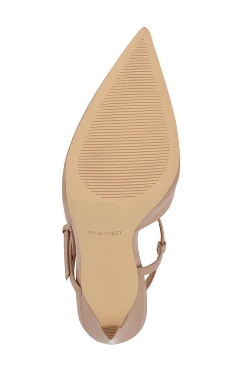 Nine West Franka Ankle Strap Pointed Toe Pump In Neutral