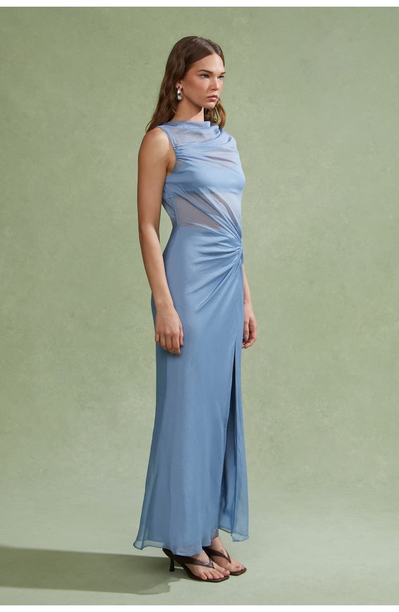 AMUR Amille Sheer Gown, Alternate, color, Tropical Dusk