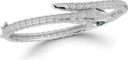 CHLOE AND MADISON Snake Cubic Zirconia Pavé Bypass Bangle Bracelet