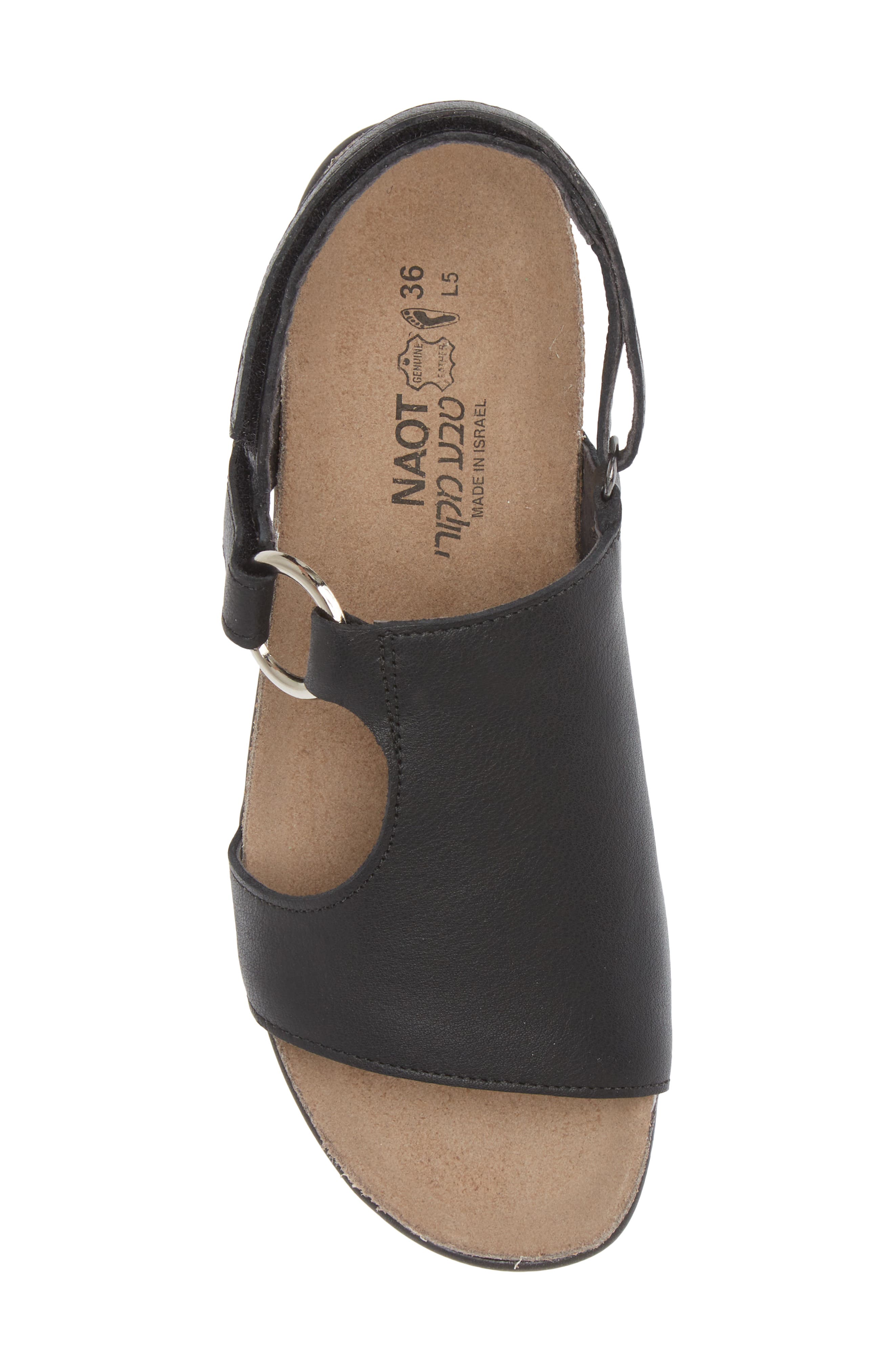Naot Olivia Sandal, Alternate, color, Soft Black Leather