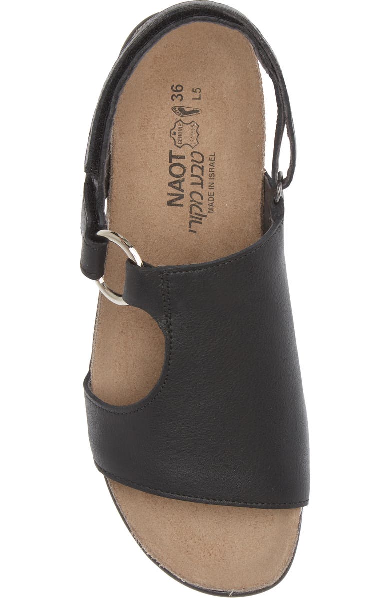 Naot Olivia Sandal, Alternate, color, Soft Black Leather