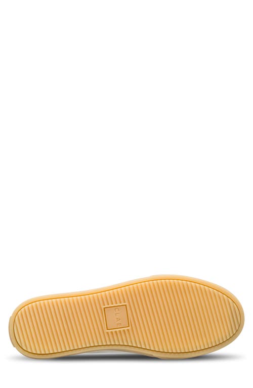 Clae Monroe Vp Low Top Sneaker In Offwhite Leather Cashmere