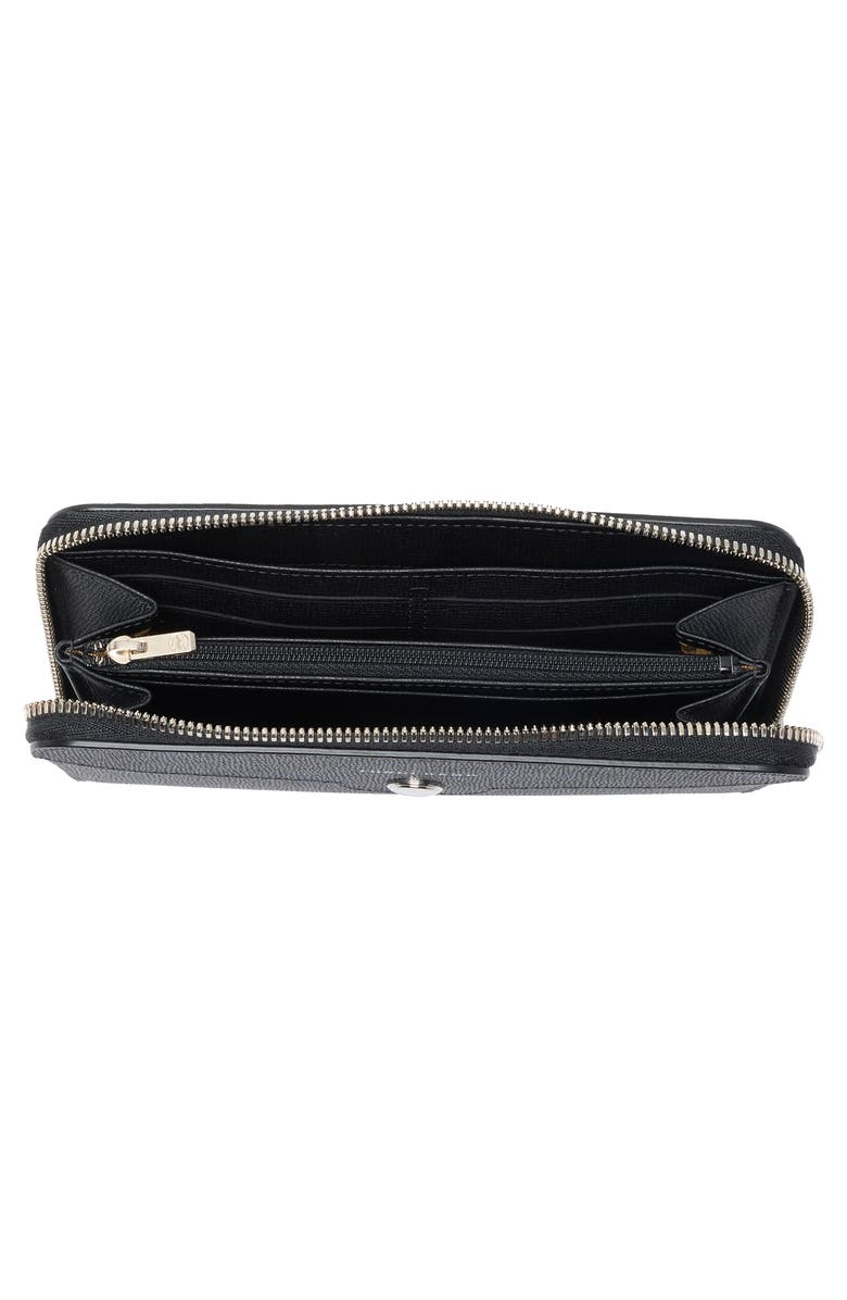 Longchamp Go Zip Around Wallet, Alternate, color, Black