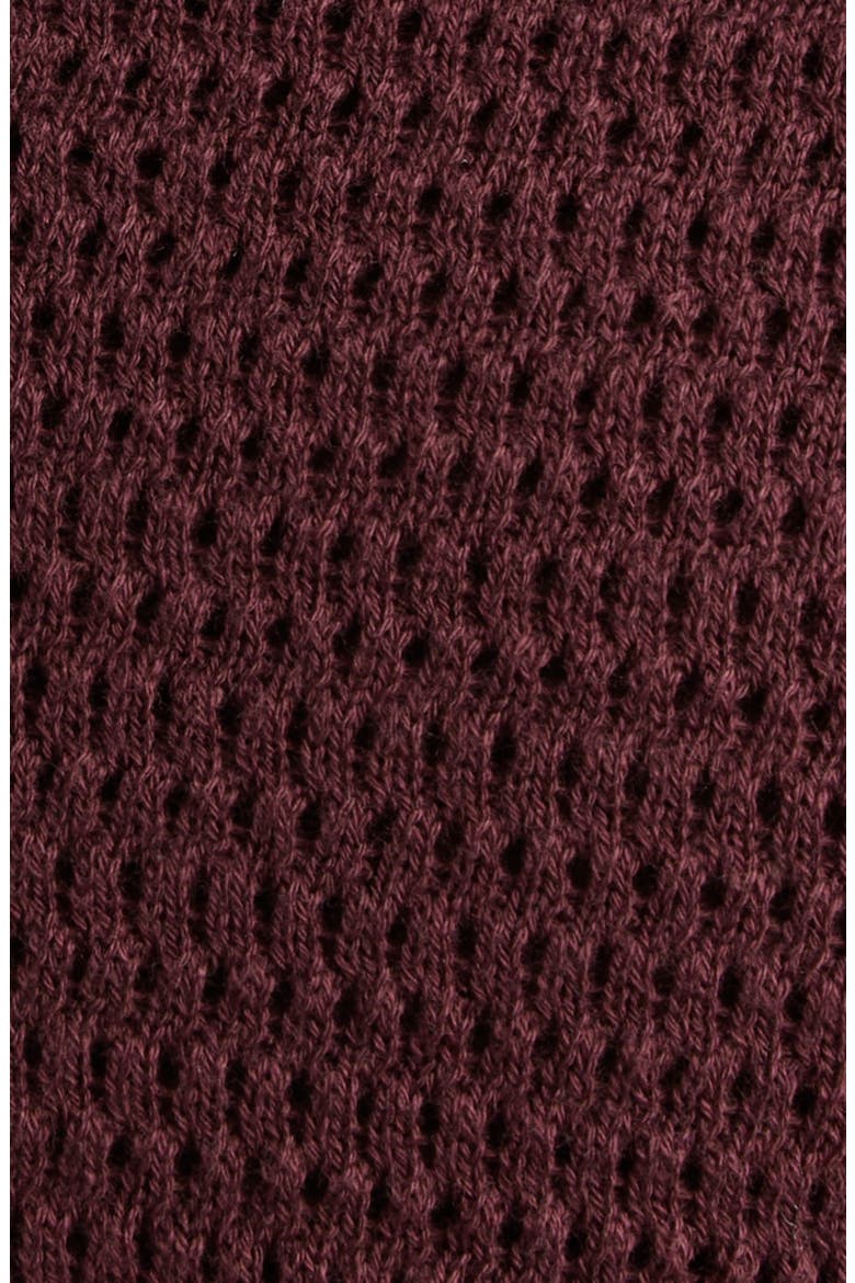 Honeycomb Knit Polo, Alternate, color, PLUM
