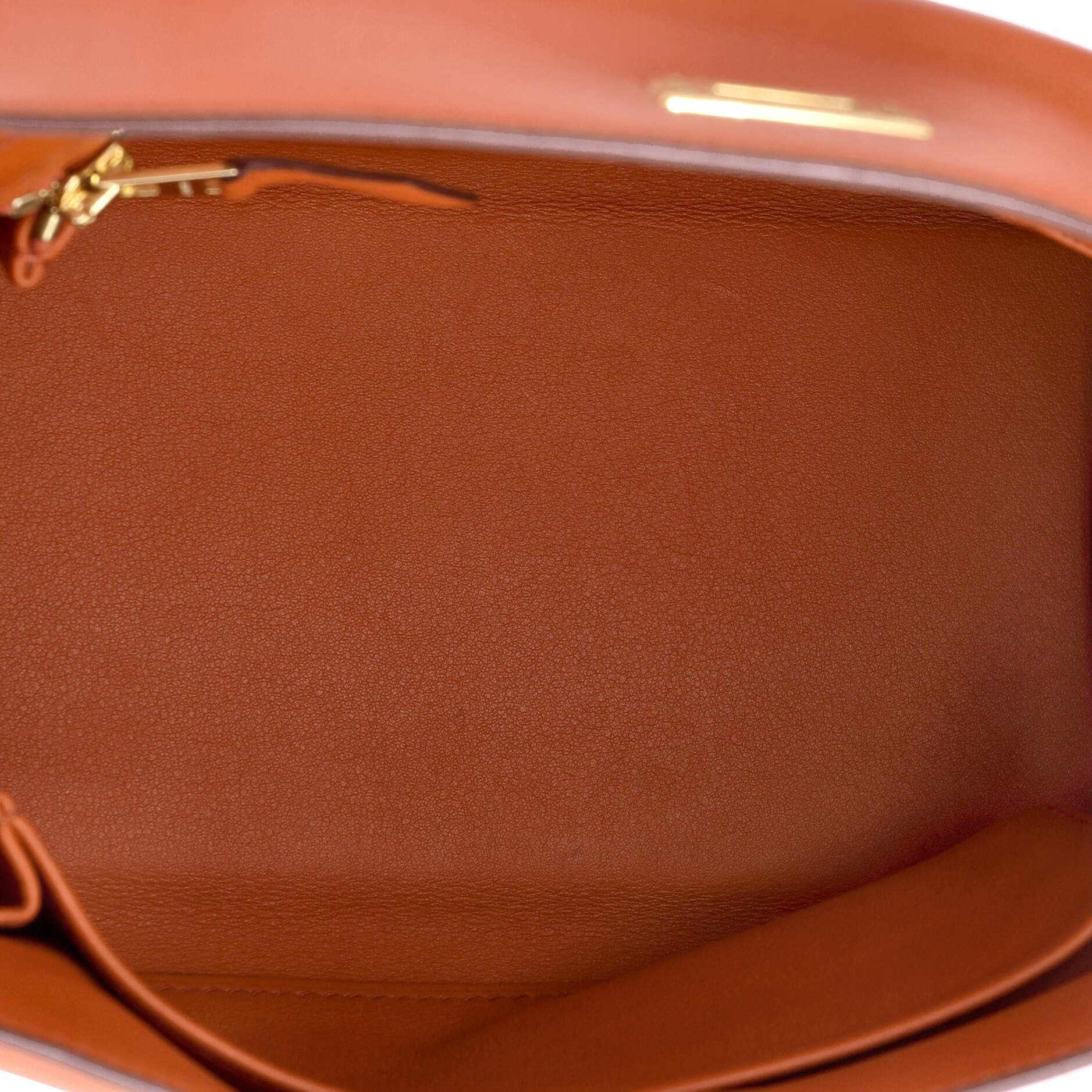 Pre-Owned Hermes Kelly Handbag Orange Swift with Gold Hardware 25, Alternate, color, 