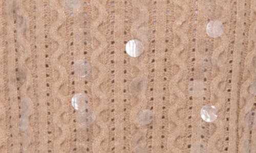 Rain And Rose Sequin Sweater Vest In Brown