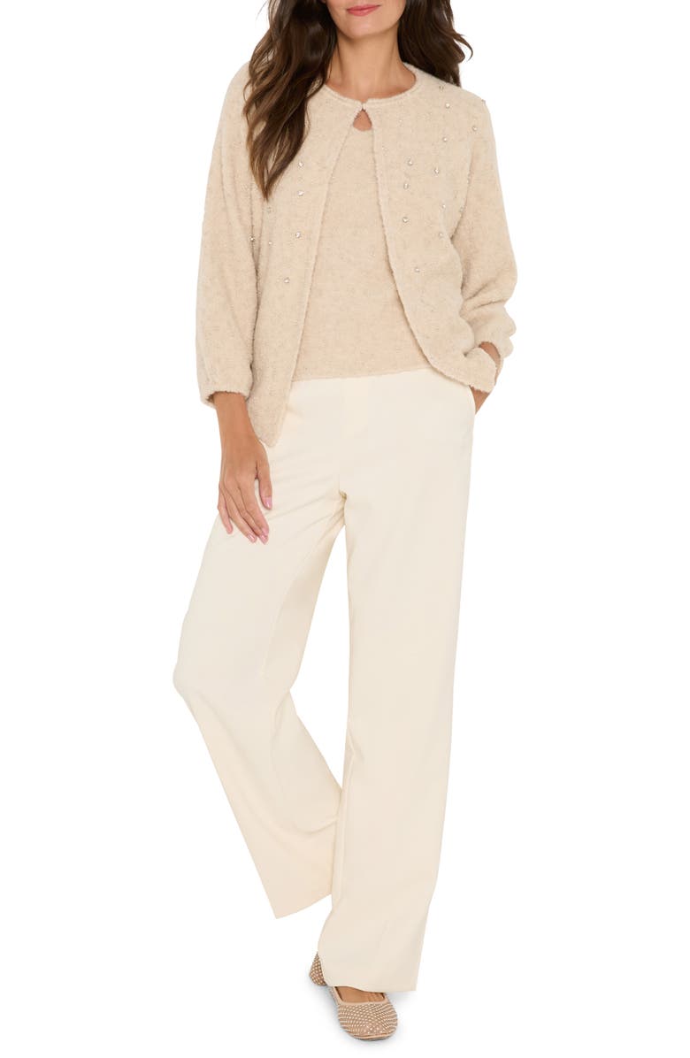 NIC+ZOE Cozy Nep Metallic Sweater Tank, Alternate, color, Warm Sand