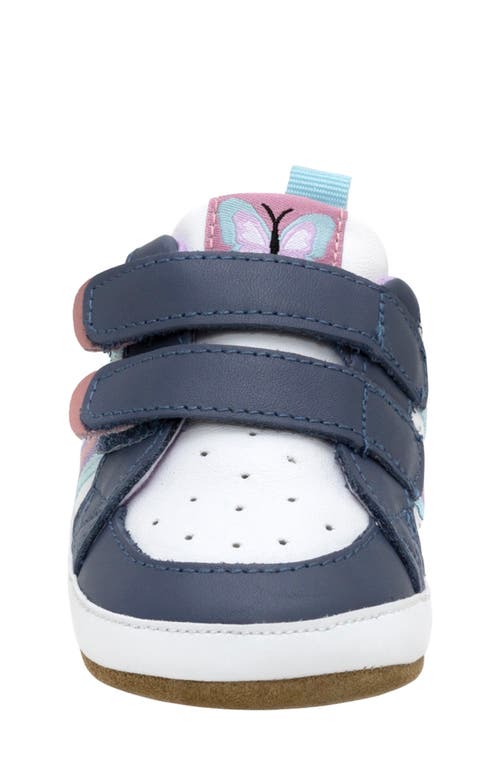 Robeez ® Kids' First Kicks Valerie Crib Shoe In Dk Blue