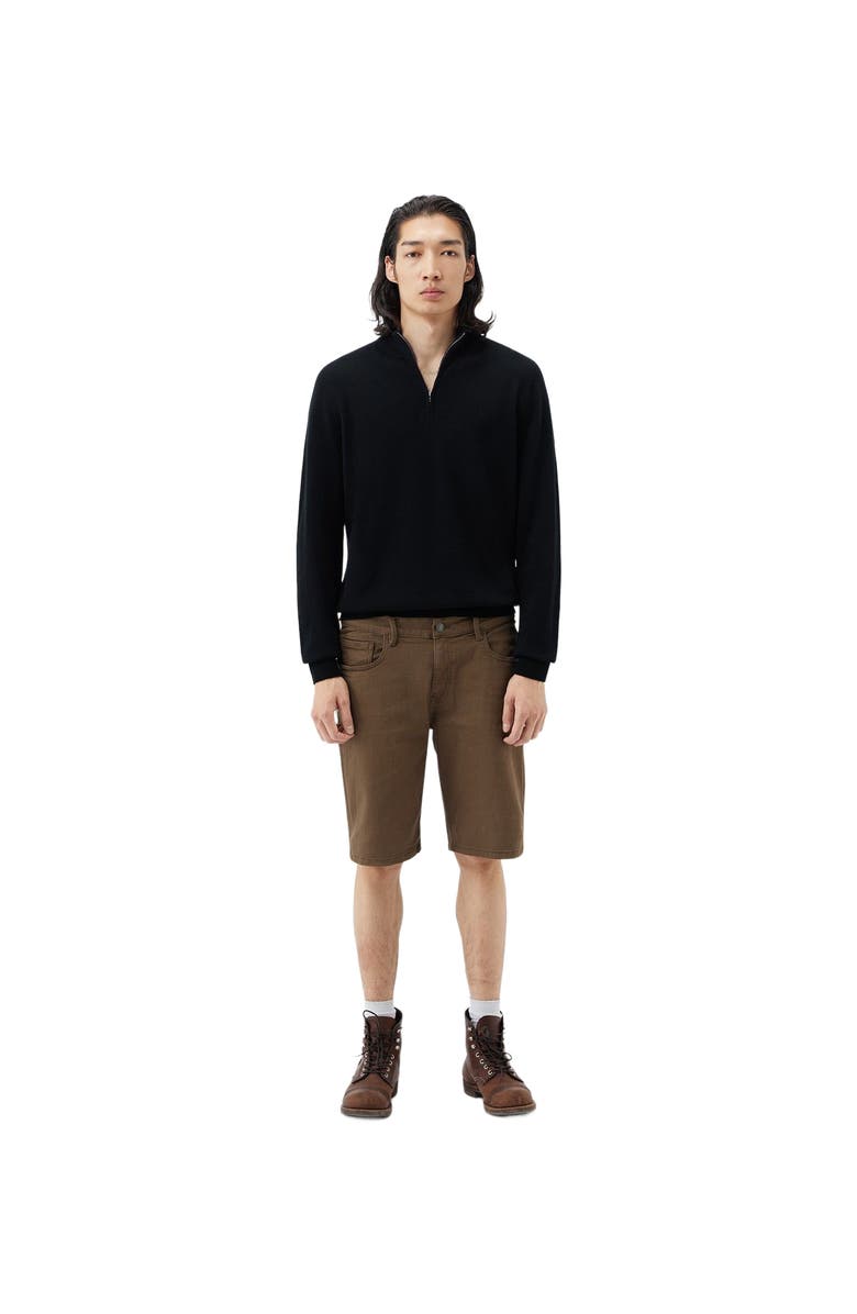 GOBI Mongolian Cashmere Essential Half-Zip Cashmere Sweater, Main, color, Black