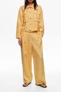 Bimba y Lola Linen Boxy Jacket
