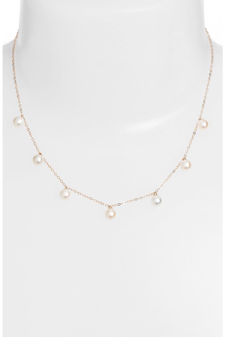 Pearl Collar Necklace, Main, color, YELLOW GOLD/ PEARL