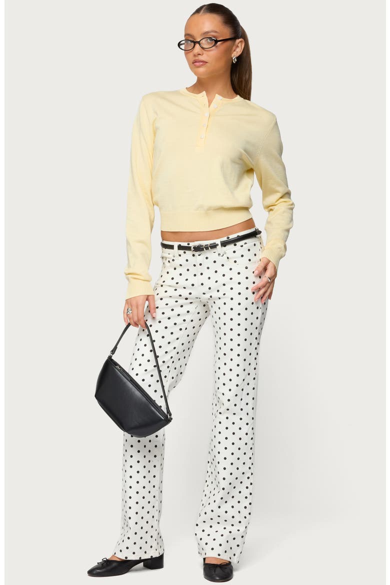 Yolana Henley Sweater, Alternate, color, YELLOW