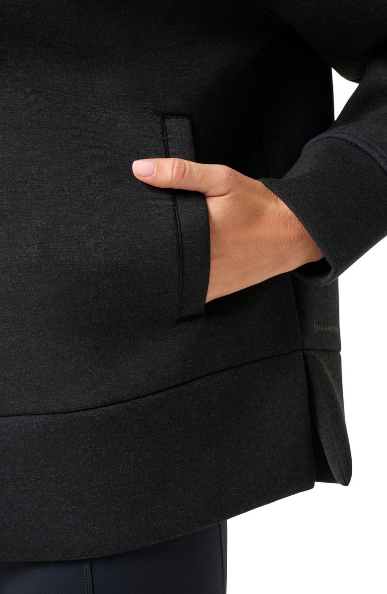 TravisMathew Cloudscape Zip-Up Hoodie Jacket, Alternate, color, Heather Black