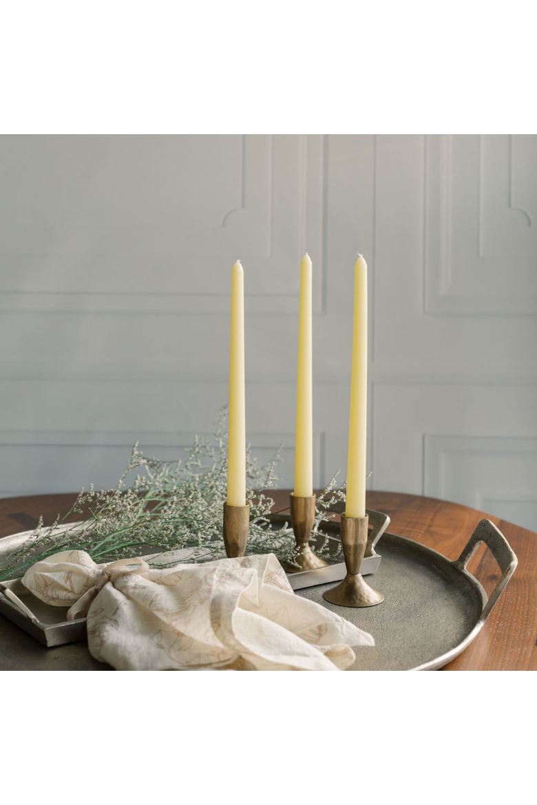 3.5" Iron Candleholders in Antique Brass, Alternate, color, Brass