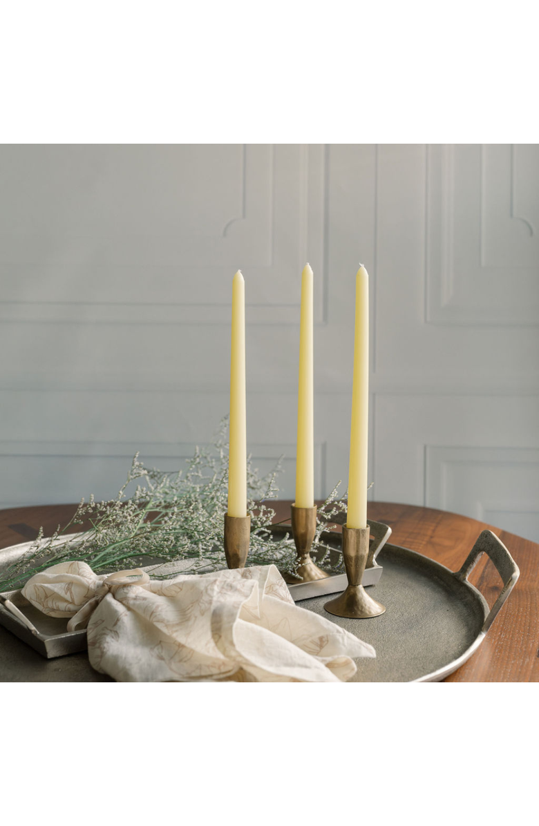 CG Hunter 3.5" Iron Candleholders in Antique Brass, Alternate, color, Brass