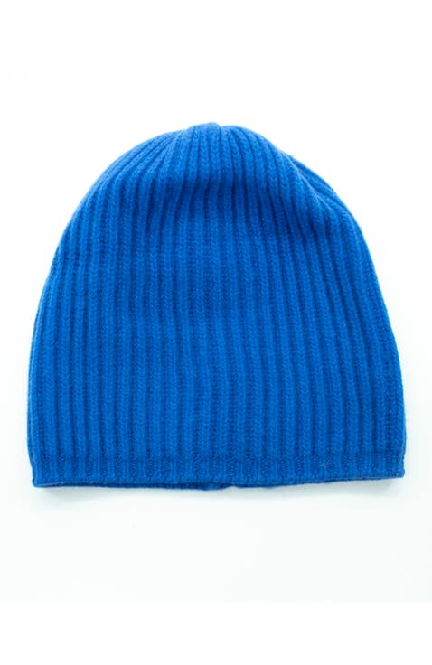 Cashmere ribbed beanie