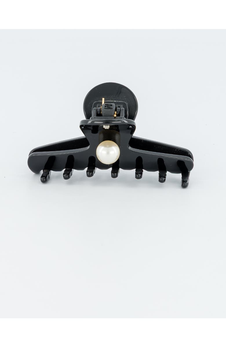 Alexandre de Paris Blanche Pearl Acetate Hair Claw Clip, Main, color, Black