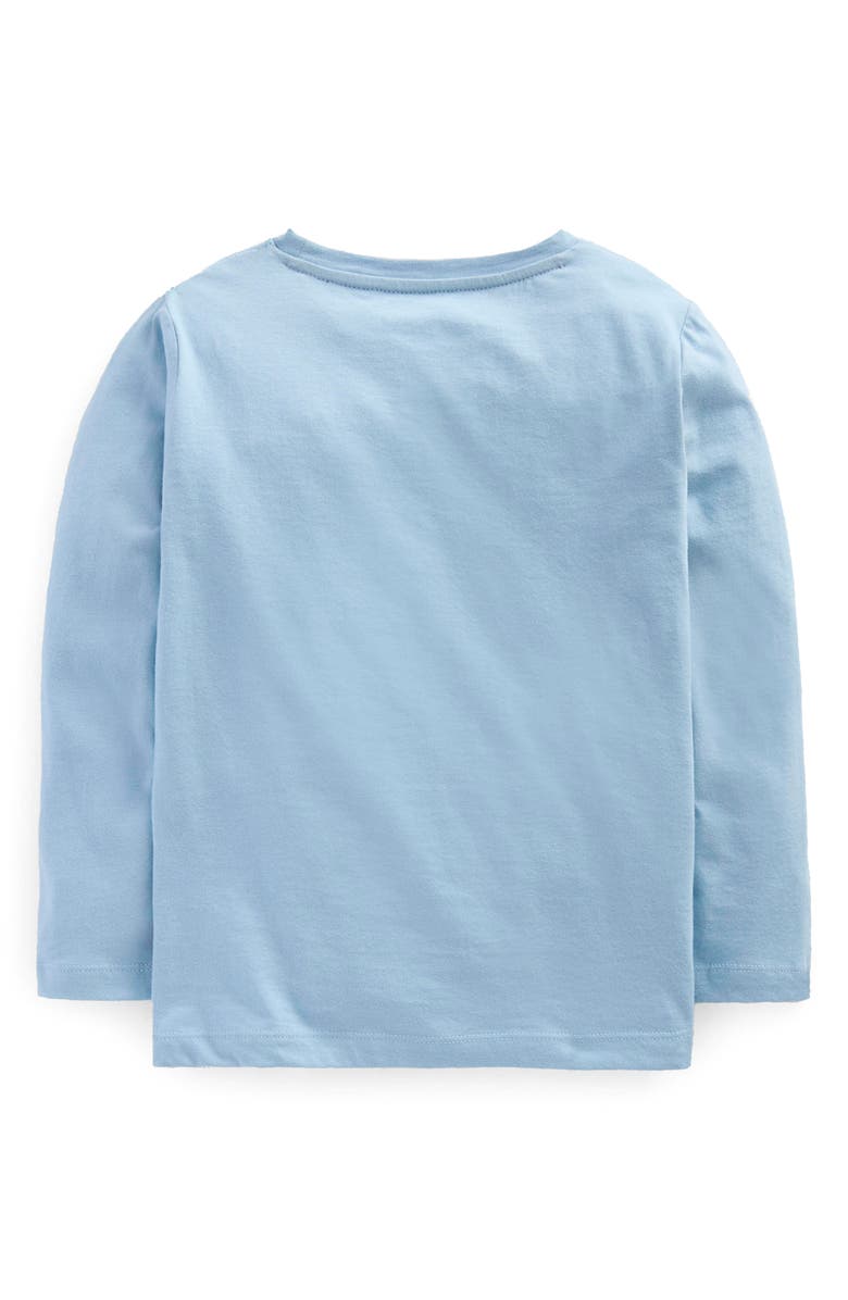 Mini Boden Kids' Prehistoric Pals Long Sleeve Cotton Graphic T-Shirt, Alternate, color, Glacier Blue Prehistoric