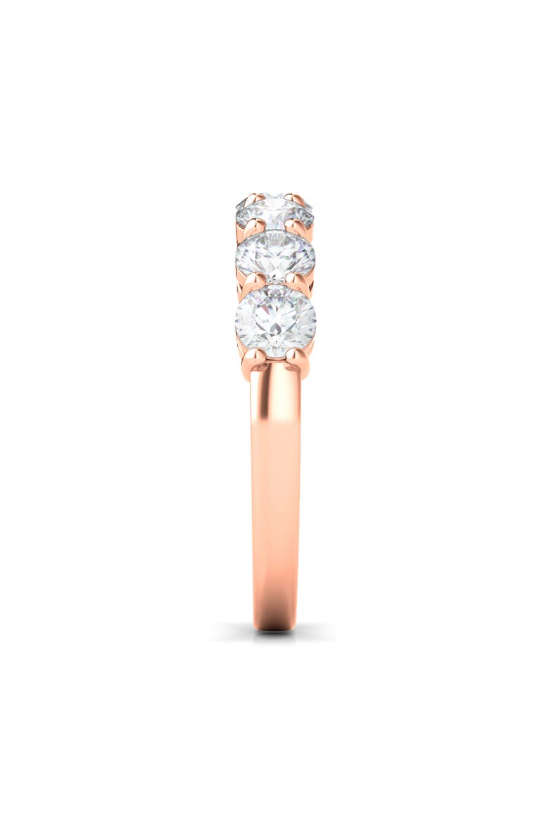 Half Round Cut Lab Grown Diamond 18K Gold Eternity Band Ring, Alternate, color, ROSE GOLD