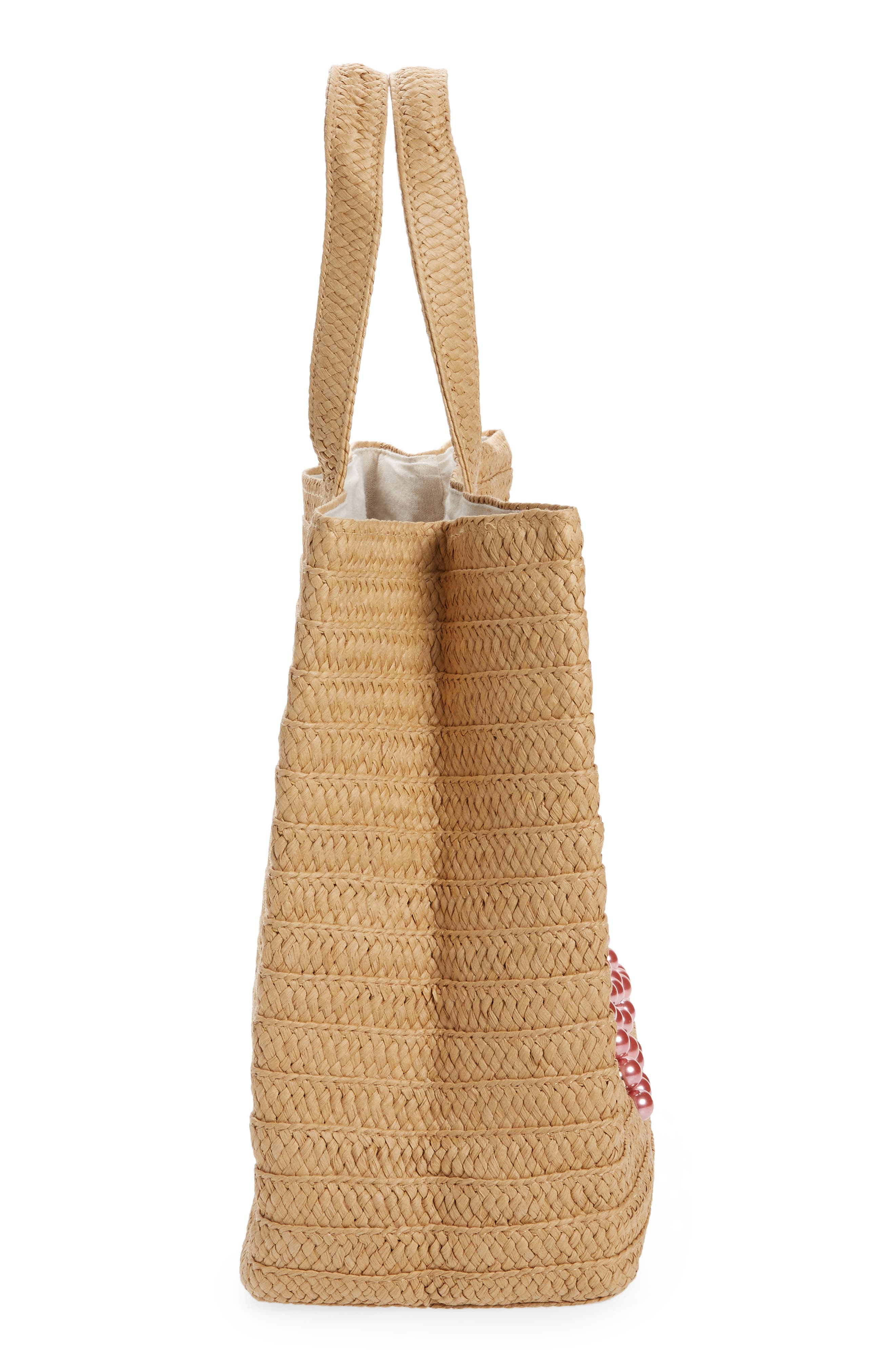 BTB Los Angeles Three Times the Love Straw Tote, Alternate, color, 