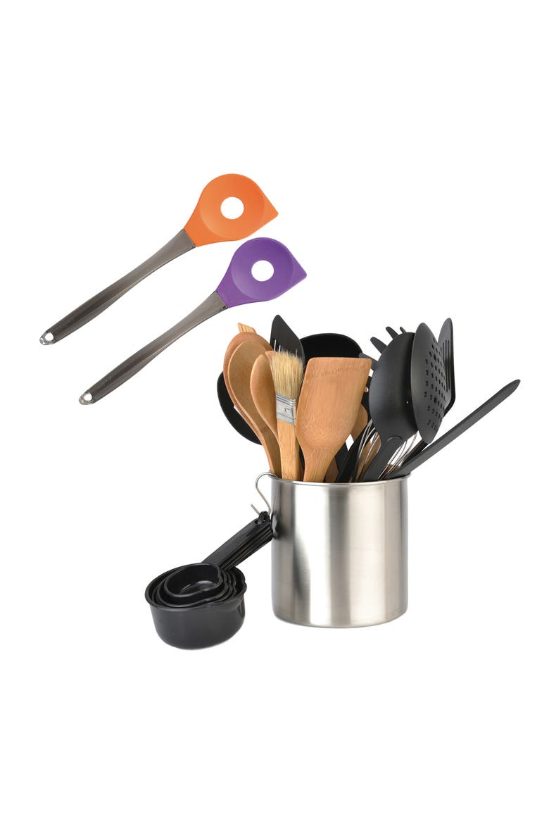 25-Piece Assorted Kitchen Tool Set, Main, color, SILVER MULTI