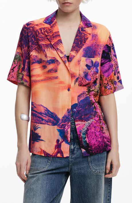 Desigual Tropical Print Camp Shirt