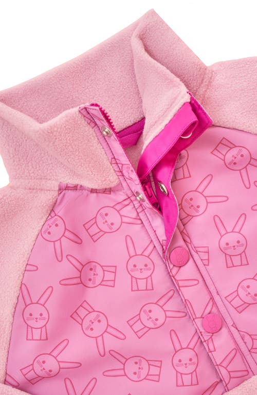 Roarsome Fleece Zip Up In Pink