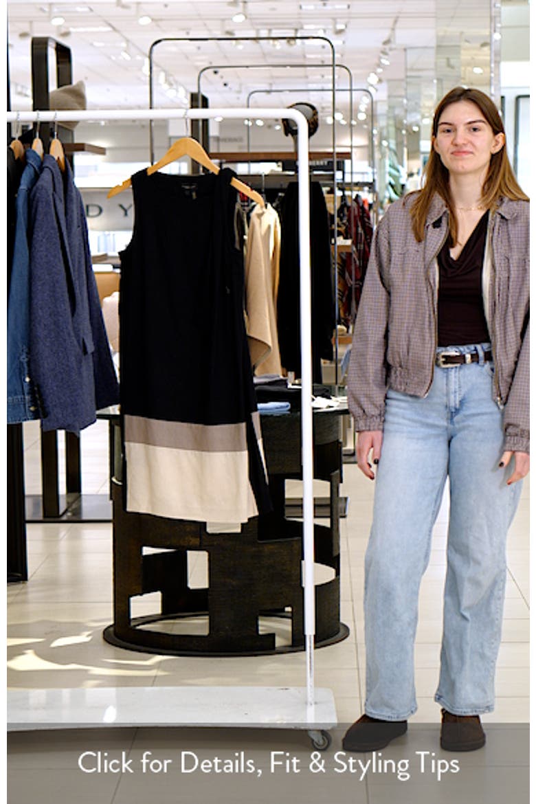 Linen-Blend Color-Block Shift Dress video