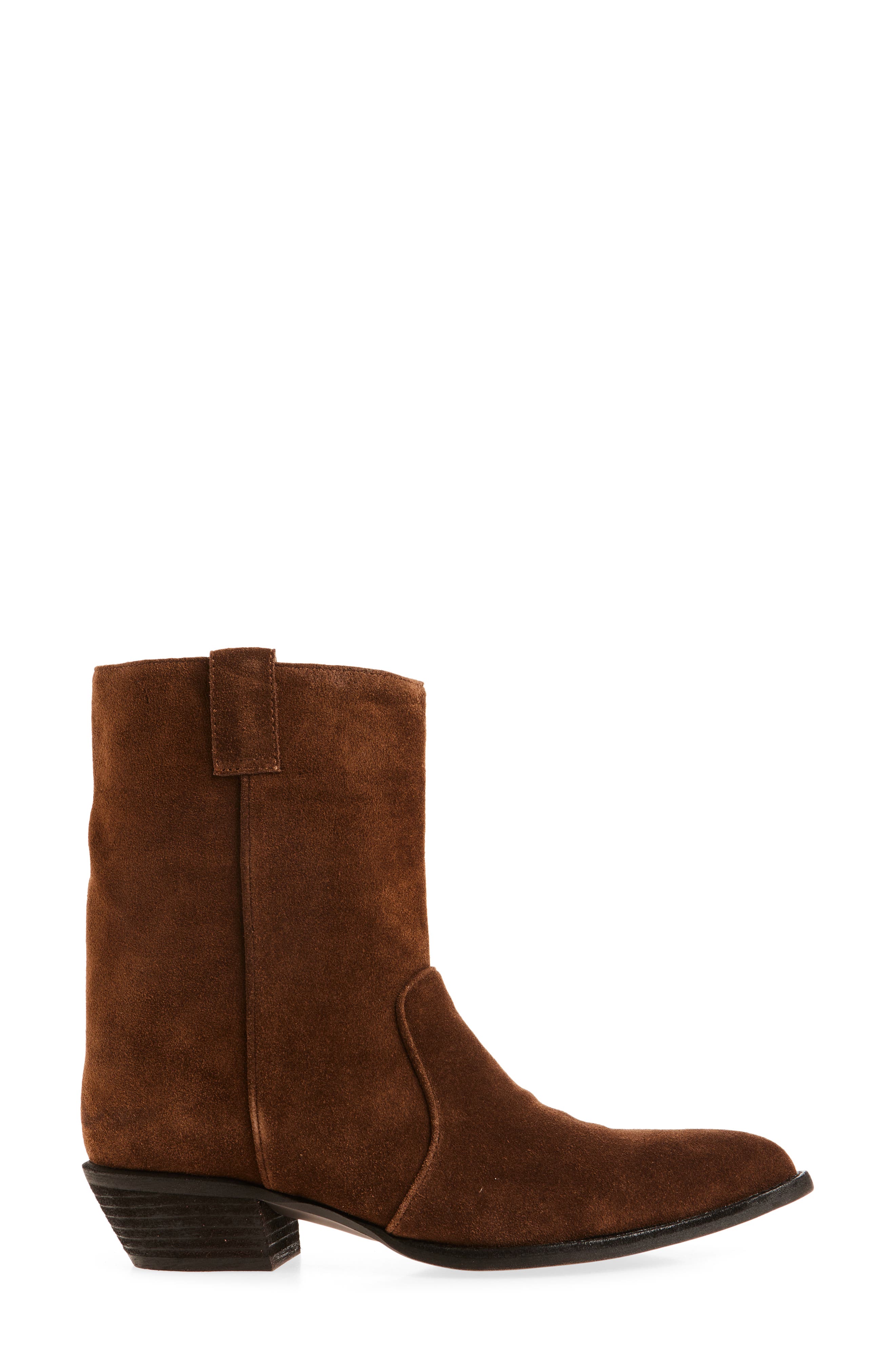 Jeffrey Campbell Busca Suede Pointy Toe Boot, Alternate, color, Brown Suede