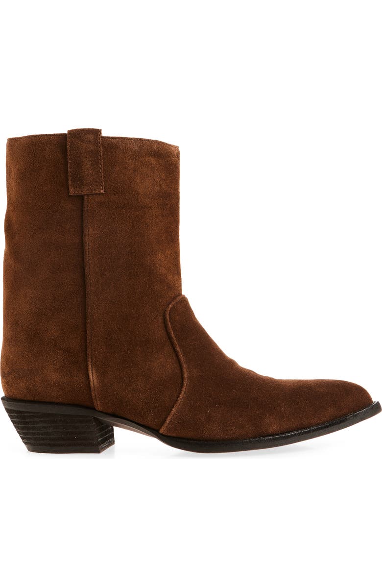 Jeffrey Campbell Busca Suede Pointy Toe Boot, Alternate, color, Brown Suede