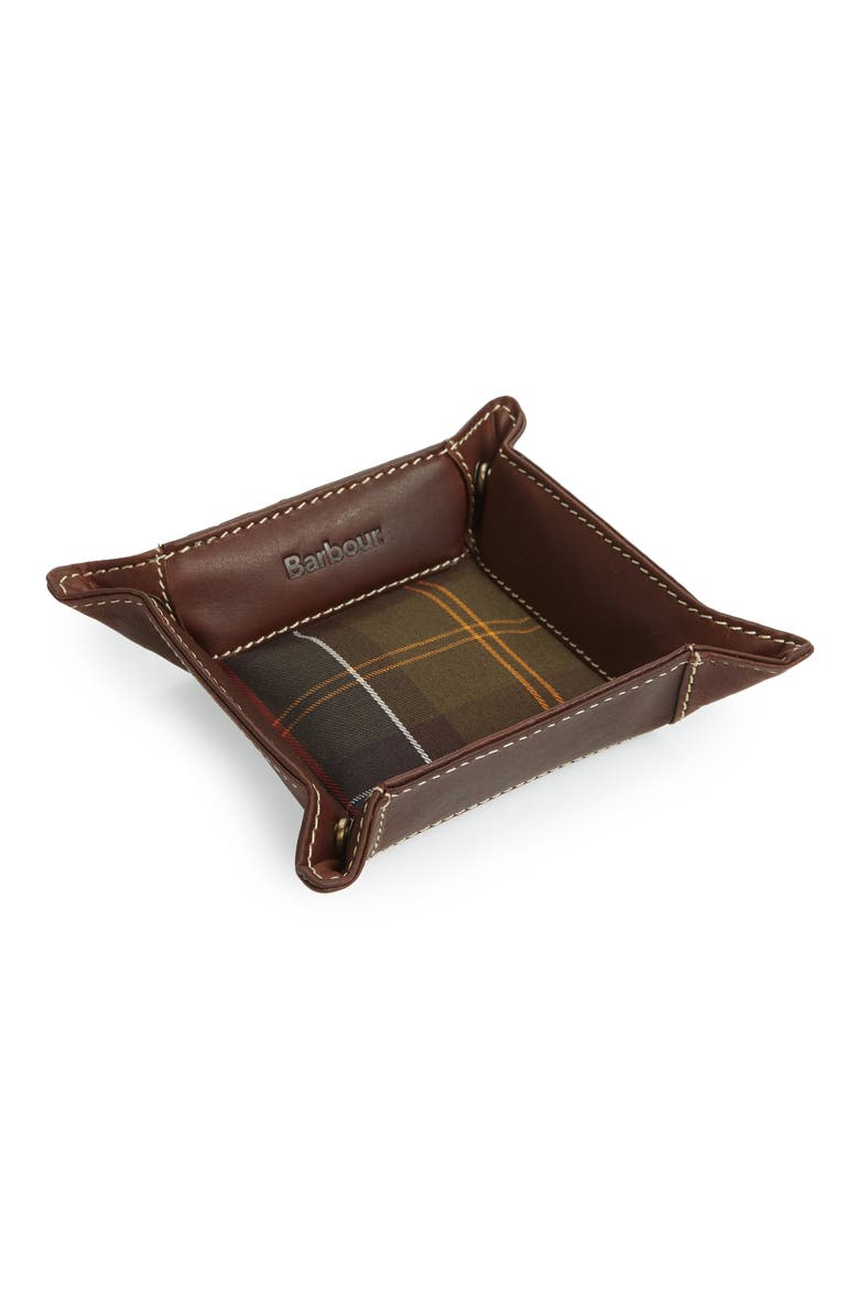 Leather Valet Tray, Main, color, CLASSIC TARTAN