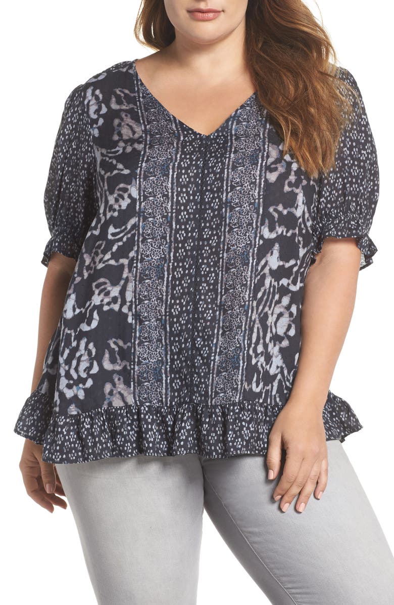 Lucky Brand Batik Border Top, Main, color,