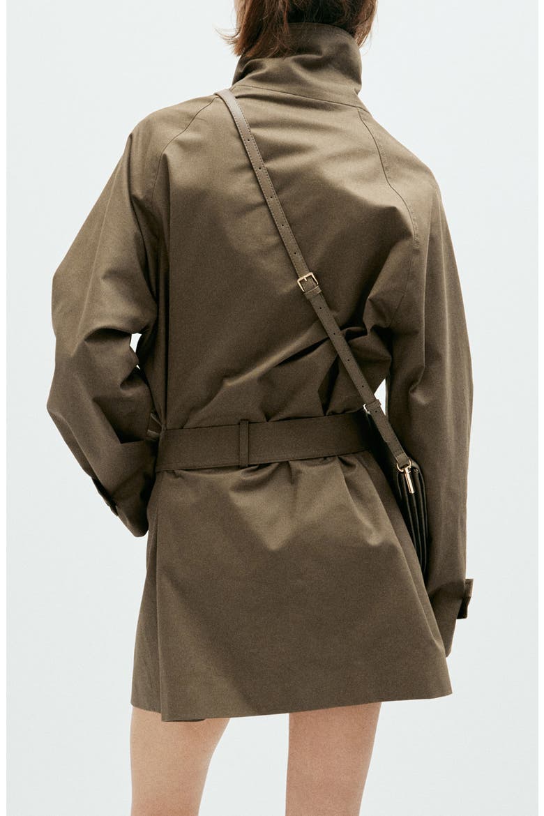 Midi Belted Trench Coat, Alternate, color, KHAKI GREEN