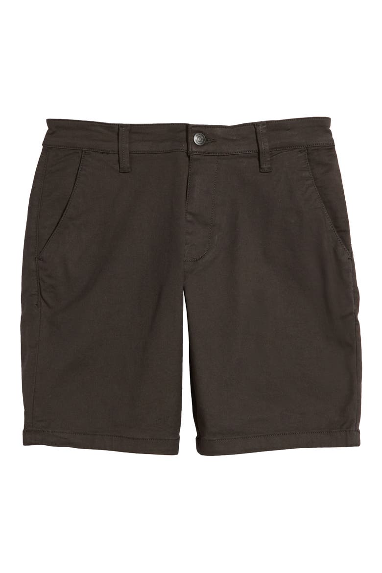 Noah Stretch Twill Flat Front Shorts, Alternate, color, BLACK LUXE TWILL