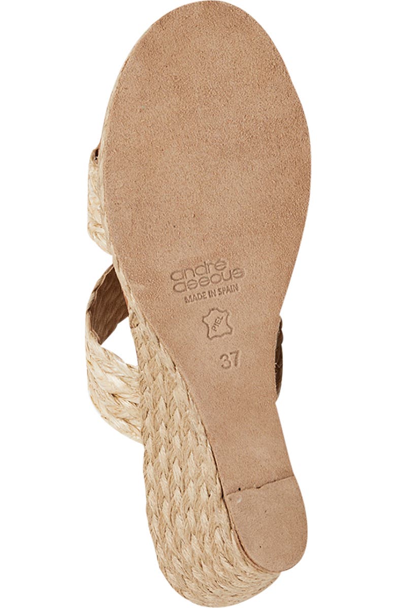 André Assous Nolita Wedge Slide Sandal, Alternate, color, Beige Fabric