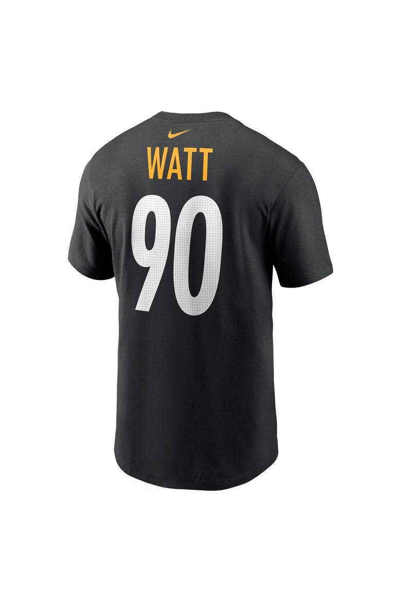 Men's Nike T.J. Watt Black Pittsburgh Steelers Player Name & Number T-Shirt, Alternate, color, Black