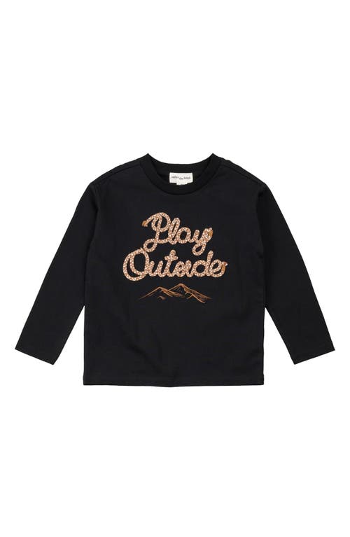 Miles The Label Kids' Play Outside Cord Appliqué Knit Top In Black