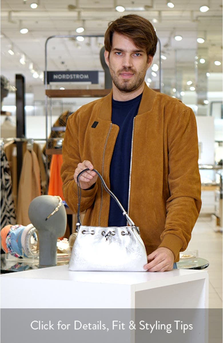 Faux Leather Drawstring Shoulder Bag, sales video thumbnail