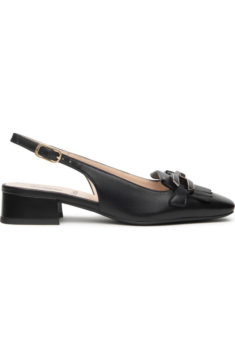 NeroGiardini Kiltie Fringe Slingback Pump, Alternate, color, Black