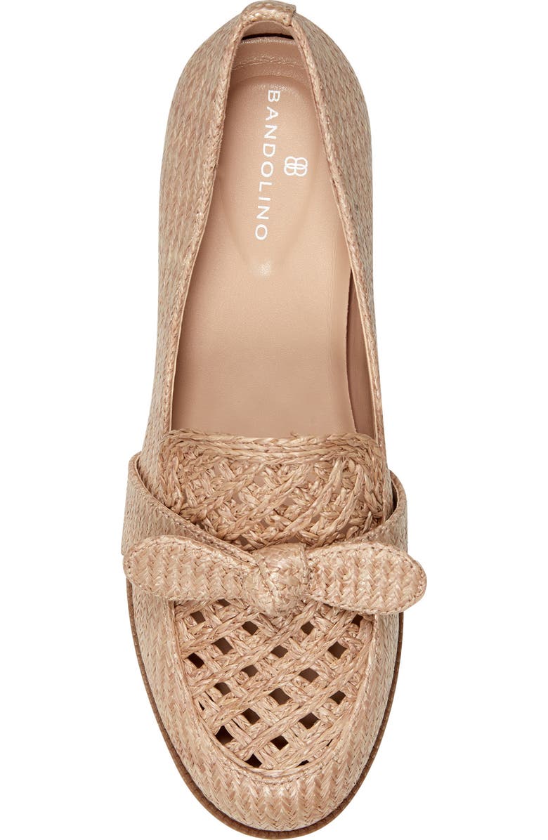 Bandolino Lilanaa Bow Loafer, Alternate, color, Light Natural