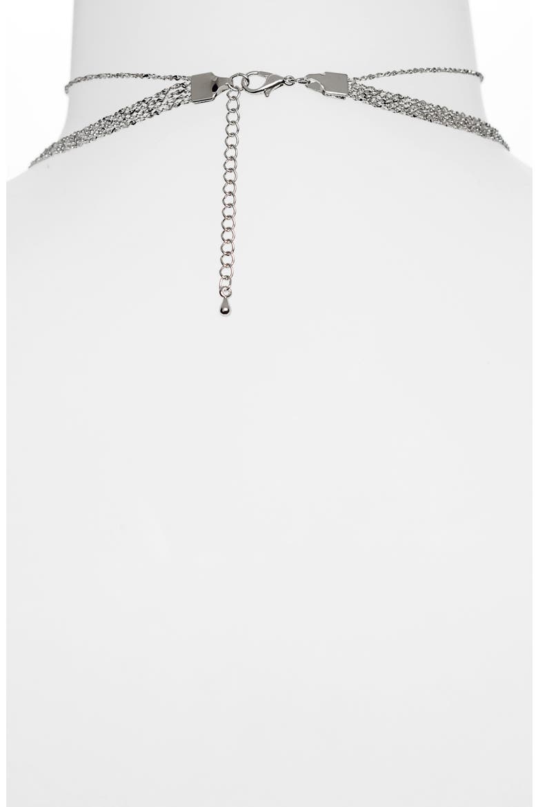 Five-Strand Choker, Alternate, color, SILVER